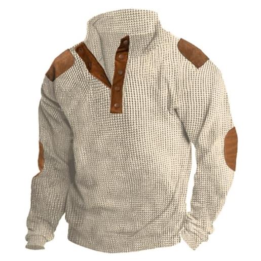 XUSAI le felpe patchwork da cowboy western vintage da uomo lavorano con cappuccio tattico pullover tattico sportivo all'aria aperta, flesh, l