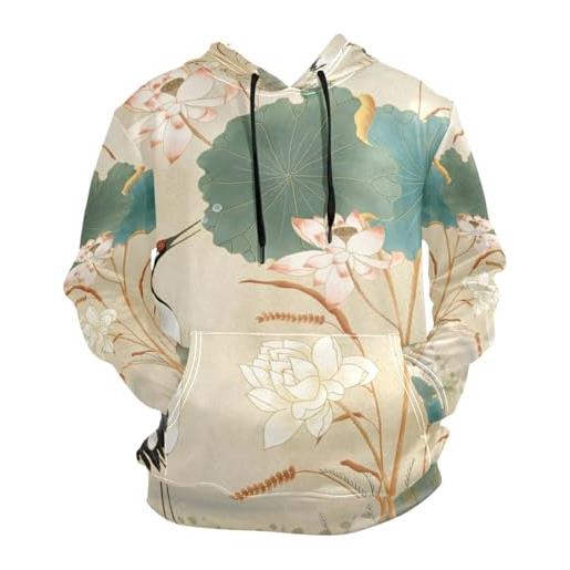KAAVIYO gru fiore foglia di loto giappone felpe felpa con cappuccio atletiche 3d stampare hoodie sweatshirt per ragazze ragazzi uomini