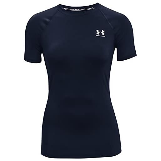 Under Armour women's heat. Gear compression short-sleeve t-shirt , midnight navy (410)/white , small