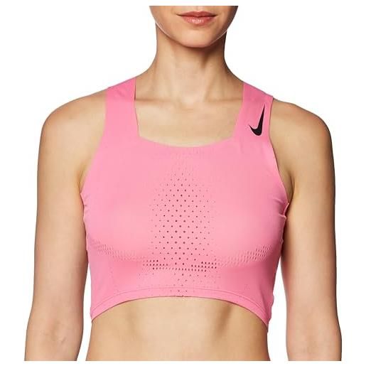 Nike w nk dfadv aroswft crop, t-shirt donna, rosa/nero, m