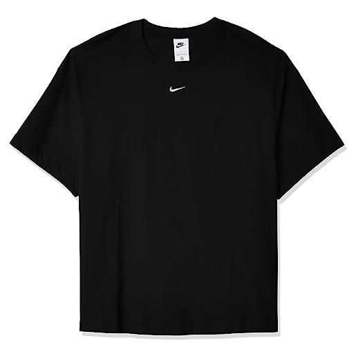 Nike dm5123-010 w nsw essntl ss top bf plus maglia lunga black/white 3x