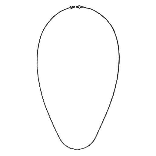 Akitsune collana pearl | collana da uomo in acciaio inox con moschettone - argento oro nero opaco, acciaio inossidabile
