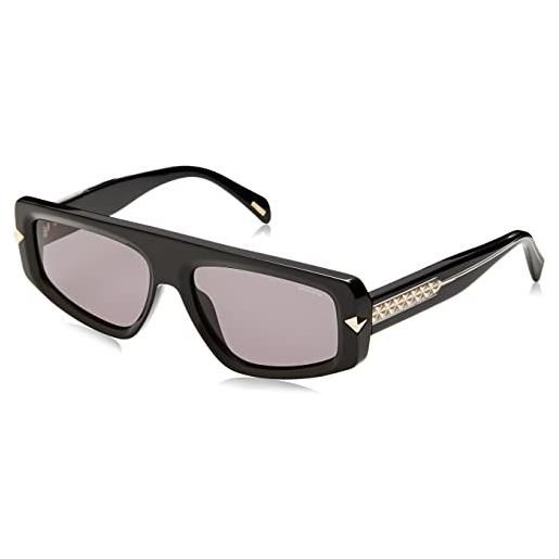 Police splf33 sunglasses, nero, 57 unisex-adulto