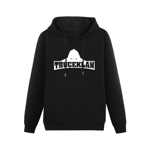 Eines truceklan truce club collective rap music printed black pullover hoodies mens unisex sweatshirts m