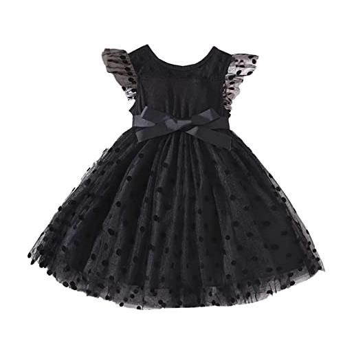 Generic princess abiti wojonifuiliy01 vestito da spettacolo da principessa per bambine per bambine e bambine (black, 4-5 years)