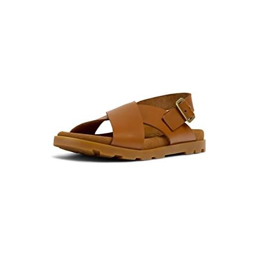 Camper brutus k800491, sandalo con cinturino a x, marrone, 30 eu