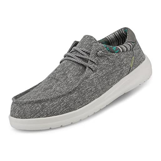 Hey Dude paul, moc toe shoes uomo, grigio (chambray grey), 44 eu