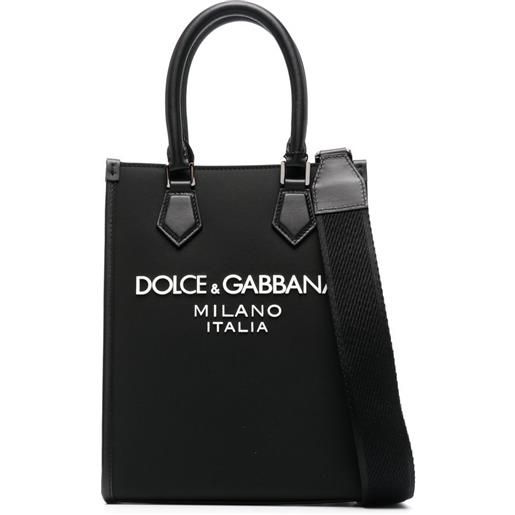 Dolce & Gabbana borsa tote piccola con logo - nero