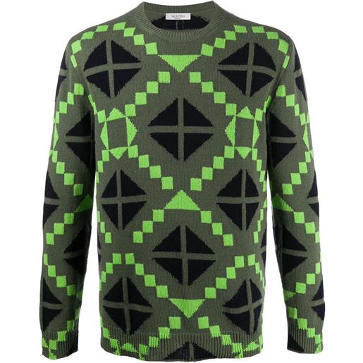 Valentino Garavani maglione con stampa - verde