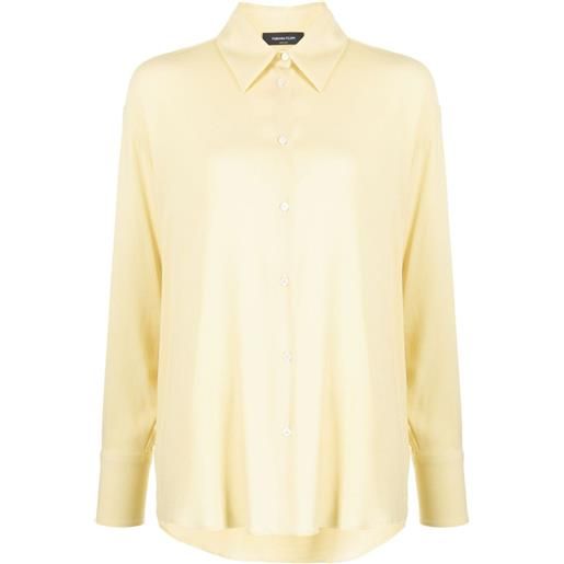 Fabiana Filippi camicia semi trasparente - giallo