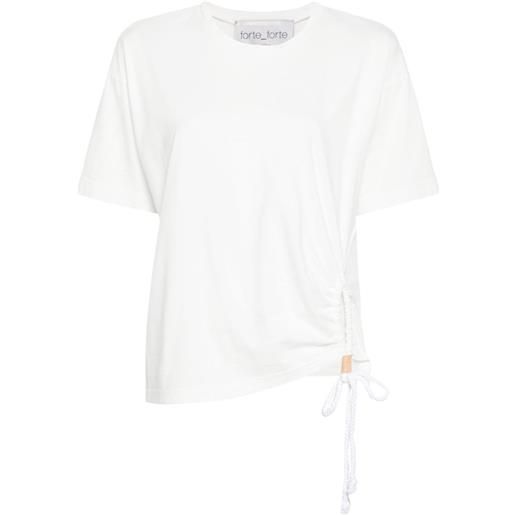 Forte Forte t-shirt con ruches - bianco
