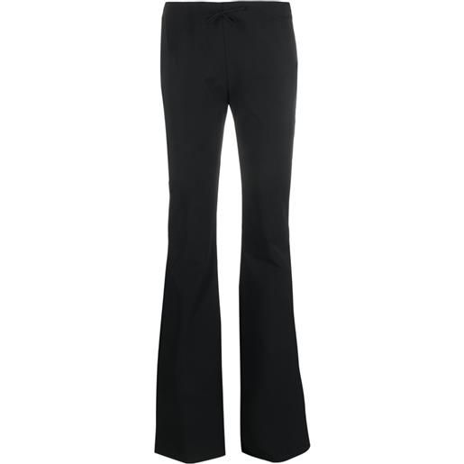 Blumarine pantaloni svasati con fiocco - nero