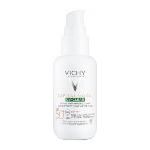 Vichy capital soleil uv-clear spf50+ fluido solare anti-imperfezioni 40 ml