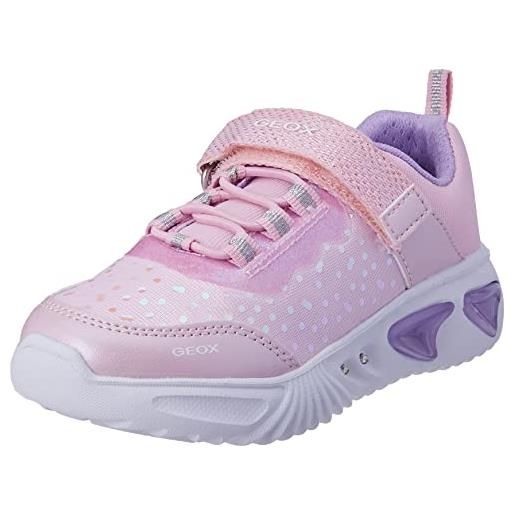 Geox j assister girl a, sneakers bambine e ragazze, rosa/viola (pink/lilac), 36 eu