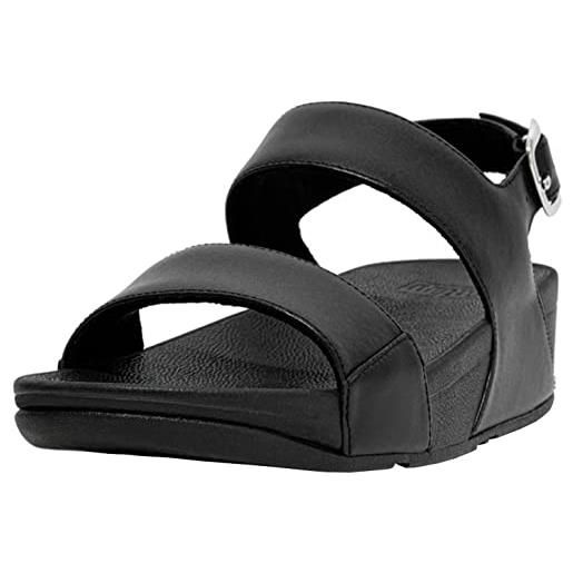 Fitflop lulu leather back-strap sandals, sandali donna, tutto nero, 40 eu