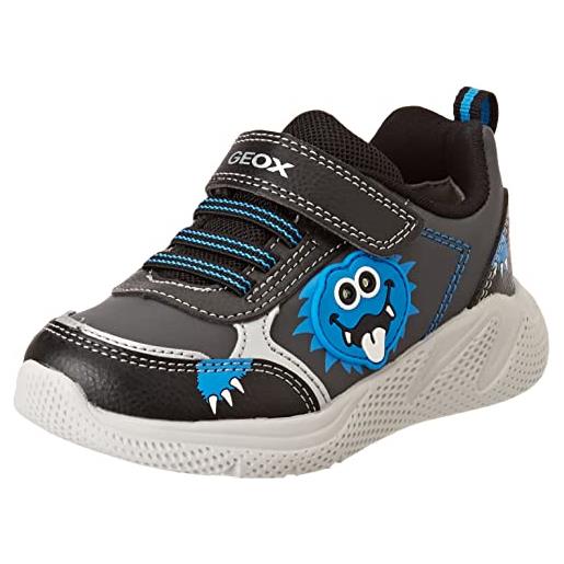 Geox b sprintye boy b, sneakers bambini e ragazzi, nero/blu (black/sky ), 27 eu