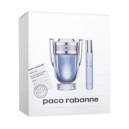 Paco Rabanne invictus cofanetti eau de toilette 100 ml + eau de toilette 20 ml per uomo