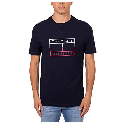 Tommy Hilfiger - t-shirt uomo regular con ricamo flag - taglia xl
