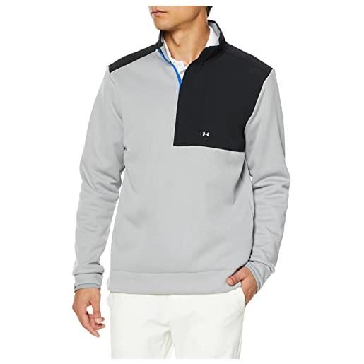Under Armour men's standard storm sweater. Fleece half zip, (408) academy / / white, large