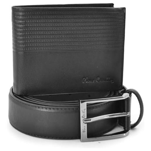 Pierre Cardin portafoglio + cintura confezione regalo (nero)