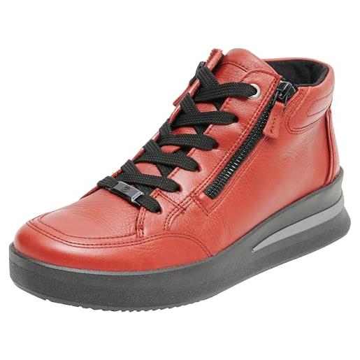 ARA lazio 2.0, sneaker mid-cut donna, rosso peperoncino, 37.5 eu
