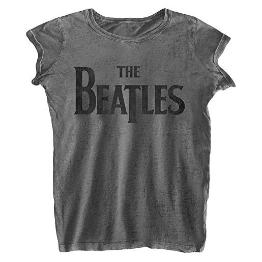 The Beatles t-shirt # l grey femmina # drop t logo