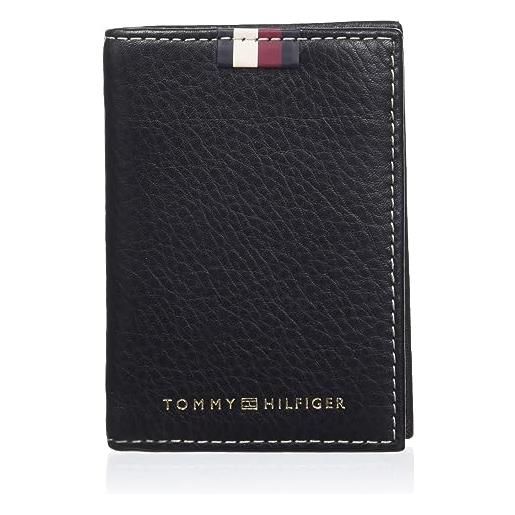 Tommy Hilfiger portafoglio senza portamonete uomo tommy hilfiger th corp leather bifold am0am11599 unica nero