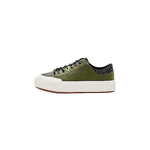 Desigual logo shoes_new crush, donna, verde, 38 eu