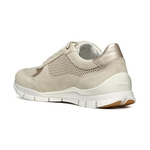 Geox d sukie a, sneakers donna, marrone (dk taupe 01), 35 eu