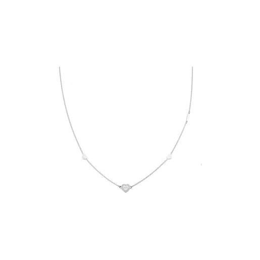 Liu Jo Jeans liu-jo collana in acciaio colore silver con pendente cuore e cristalli lj2169 marca, estándar, metallo, nessuna pietra preziosa