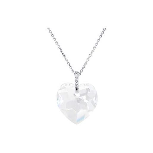Essens - collana cuore swarovski - collezione love swarovski - cristallo e argento 925 - gioiello da donna