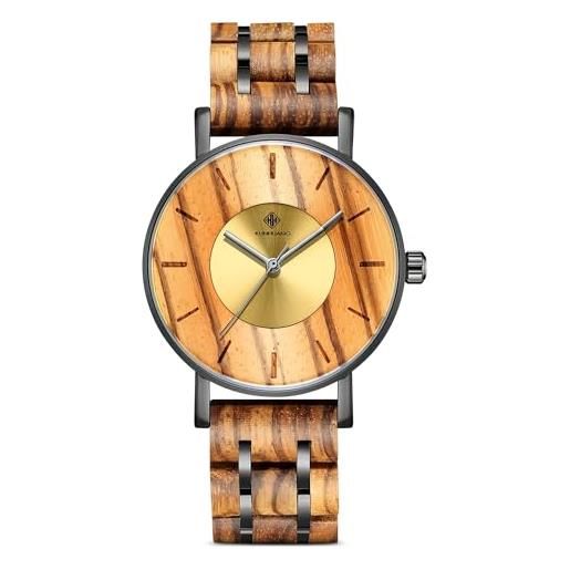 dirocoro orologi da uomo legno quarzo analogico orologio di lusso moda leggera legno naturale commerciale casual annata orologi da polso uomo