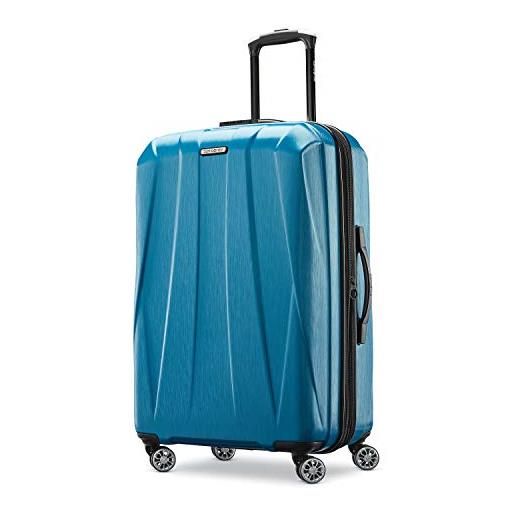 Samsonite centric - 2 bagagli espandibili con filatori rigidi, blu (caribbean blue), checked-medium 24-inch, centric 2 bagagli espandibili con filatori rigidi