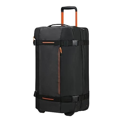 American Tourister urban track, borsa da viaggio m con 2 ruote, 68 cm, 84 l, nero (nero/arancione), nero (black/orange), m (68 cm - 84 l), borse da viaggio