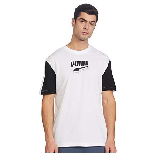 Puma rebel block, maglietta uomo, white, xxl