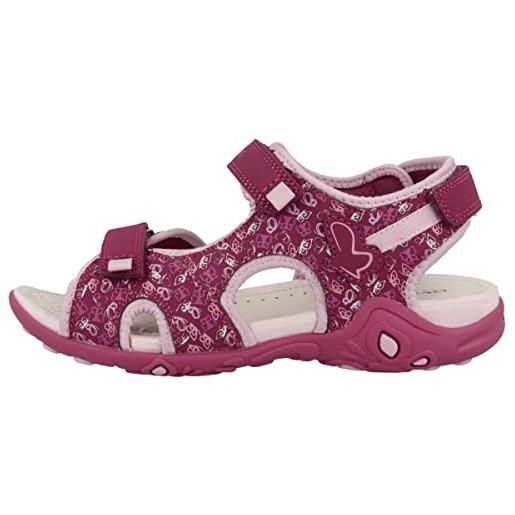 Geox j sandal whinberry g, donna, white/pink, 38 eu