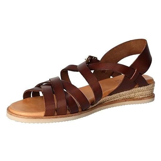 2Go Fashion 8916-801-32, sandali con zeppa donna, marrone scuro, 36 eu