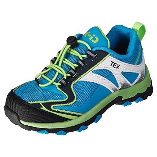 Lurchi cedric-tex, scarpe da ginnastica, blue neon green, 39 eu