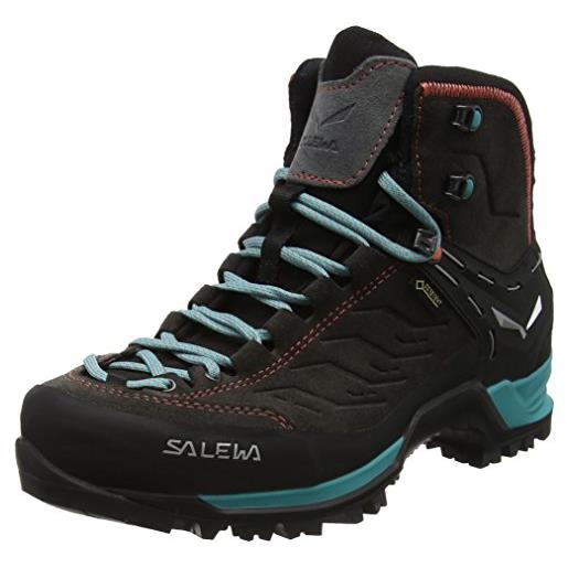 SALEWA ws mountain trainer mid gore-tex, scarponi da trekking e da escursionismo donna, asphalt/sangria, 38 eu