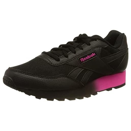 Reebok rewind run, sneaker donna, black porcelain pink black, 37.5 eu
