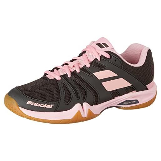 Babolat shadow team women, scarpe da tennis donna, nero rosa, 38.5 eu
