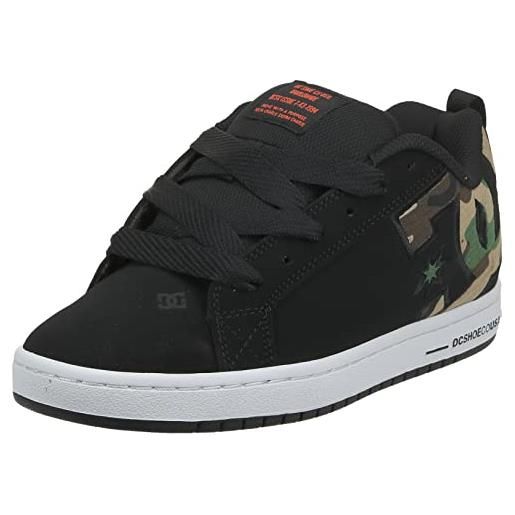 DC shoes corte graffik, scarpe da skateboard uomo, nero mimetico, 44 eu