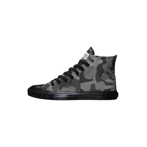 Ethletic sneaker in tela, scarpe da ginnastica unisex-adulto, human rights black jet black, 37 eu