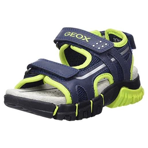 Geox j sandal dynomix boy, navy lime, 35 eu