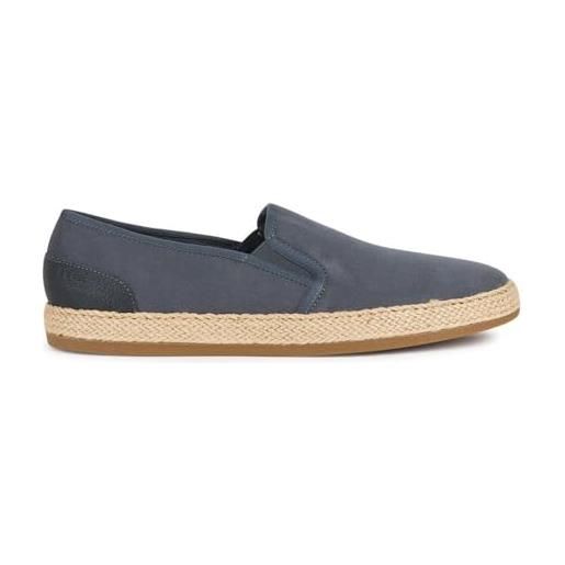 Geox u pantelleria a, espadrille wedge sandal uomo, salvia, 42 eu