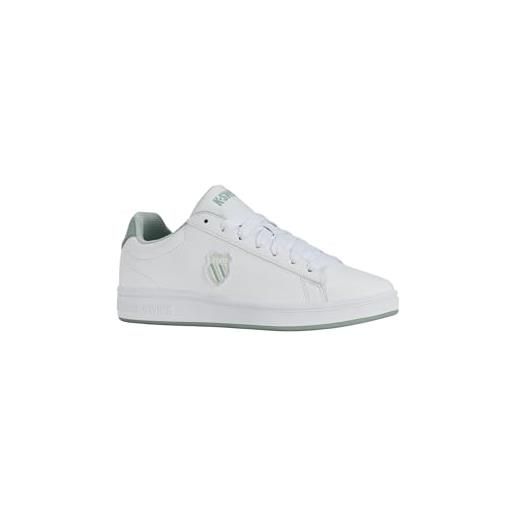 K-Swiss court shield, scarpe da ginnastica donna, alachite bianca witheredrosis, 36 eu