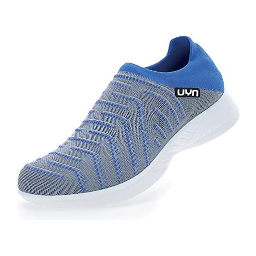 UYN 3d ribs, sneaker uomo, grey/blue, 44 eu