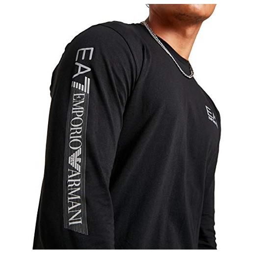 Emporio Armani maglietta uomo ea7 3zptb6 pj02z, t-shirt manica lunga, girocollo (nero, s)