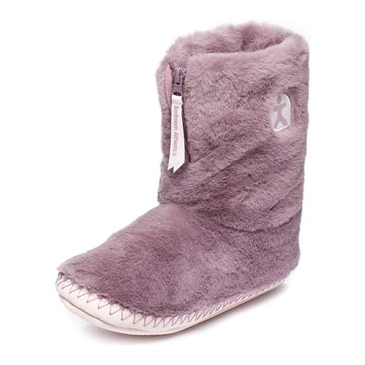 Bedroom Athletics - pantofole a stivaletto da donna, modello monroe, viola (aquarelle dusky pink), 39.5/40 eu