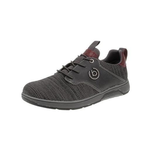 bugatti aria scarpe stile oxford, uomo, grigio (scuro dark grey), 41 eu
